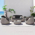 Combinación de silla de sofá de jardín ecológico al aire libre